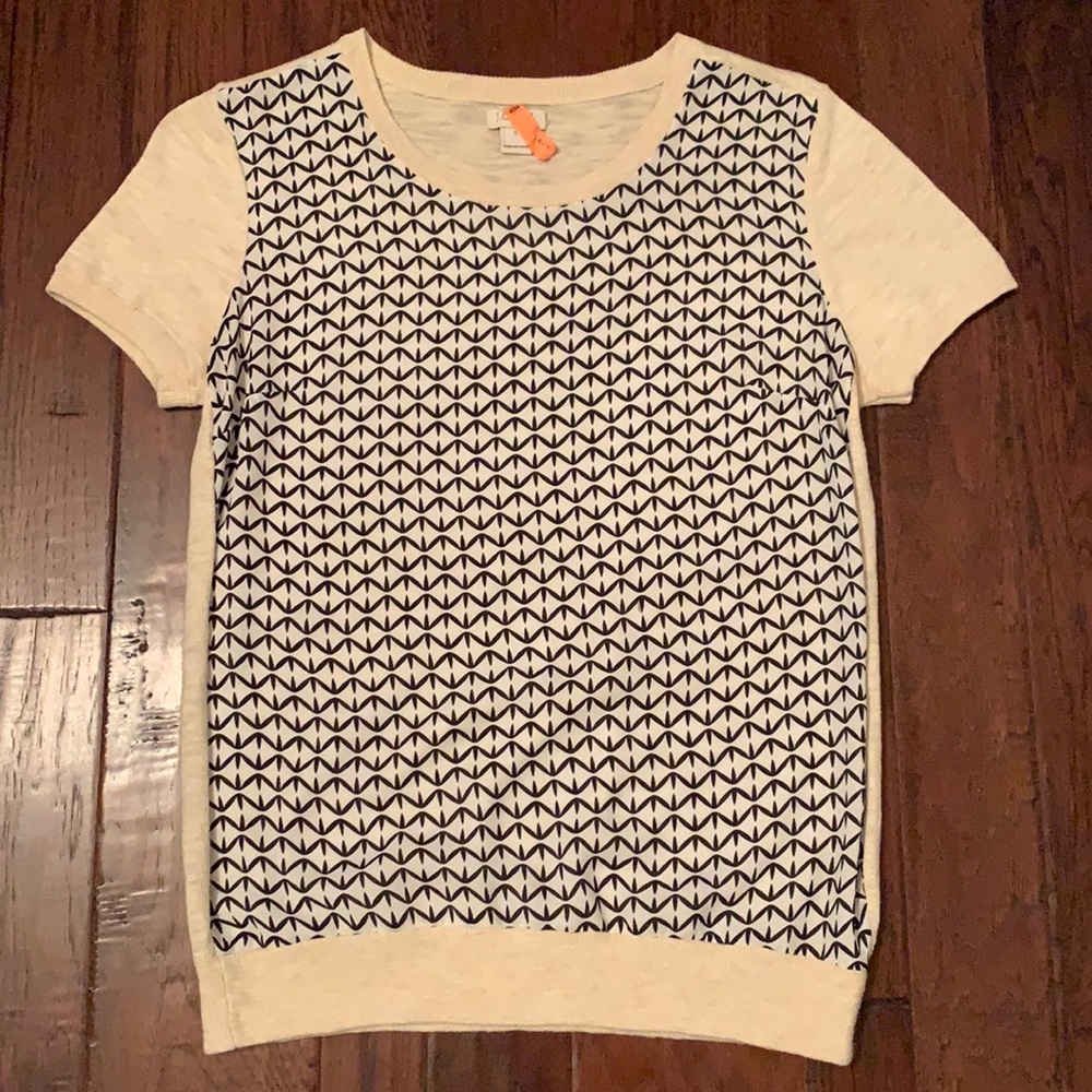 JCREW LIGHTWEIGHT SHORT SLEEVED SWEATER